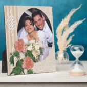 Trouwportret fotobord hibiscus fotoplaat (Zijkant)