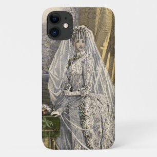 Trouwportret van een bruid in vintage stijl, Victo iPhone 11 Hoesje