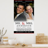 Trouwposter voor Mr & Mrs - Aangepaste filmsjabloo Poster (Keuken)