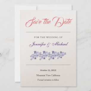 Trouwprofessioneel bloemig champagne schittering save the date