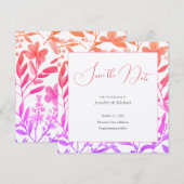 Trouwprofessioneel Minimalistisch Cute Bloem Save The Date (Voorkant / Achterkant)