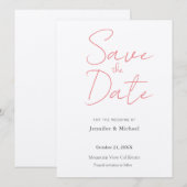 Trouwprofessioneel Minimalistisch Eenvoudig Modern Save The Date (Voorkant / Achterkant)