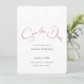 Trouwprofessioneel Minimalistisch Eenvoudig Modern Save The Date (Staand voorkant)
