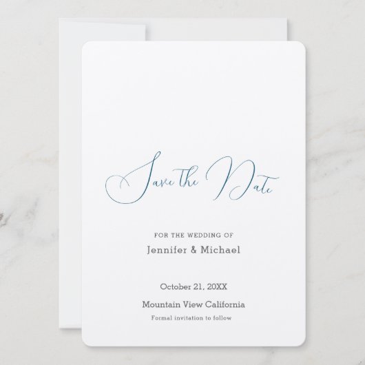 Trouwprofessioneel Minimalistisch Eenvoudig Modern Save The Date (Voorkant)