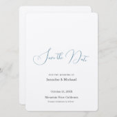 Trouwprofessioneel Minimalistisch Eenvoudig Modern Save The Date (Voorkant / Achterkant)