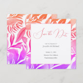 Trouwprofessioneel Minimalistisch Lief Bloemmotief Save The Date (Voorkant / Achterkant)