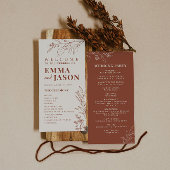 Trouwprogramma Boho Ceremony programma Floral