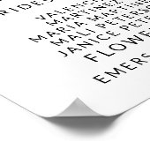 Trouwprogramma Bord Maat Paarse Roos Bloemig Poster (Hoek)