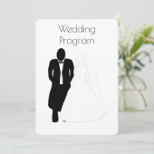 Trouwprogramma bruidegom programma (Staand voorkant)