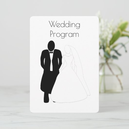 Trouwprogramma bruidegom programma (Staand voorkant)