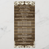 Trouwprogramma Country Barn Romance Programma (Achterkant)