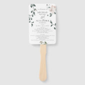 Trouwprogramma Custom Blush Roos Handwaaier (Voorkant)