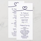 Trouwprogramma 'De knoop in de zeilhart' Programma (Voorkant / Achterkant)