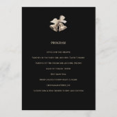 Trouwprogramma Elegant Zwart en Goud Programma (Voorkant)