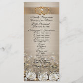 Trouwprogramma elegante diamanten op satijn programma (Achterkant)