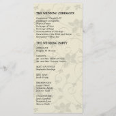 Trouwprogramma - Elegante zwart-witte bloem Programma (Achterkant)