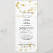 Trouwprogramma Faux Gold Folie Glitter Lights Programma (Achterkant)