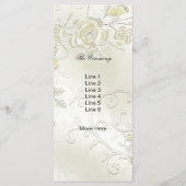 Trouwprogramma Gold Cream Pearl Floral Rozen Programma (Achterkant)