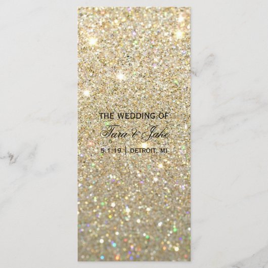 Trouwprogramma - Gold Glitter Fab Programma (Voorkant)
