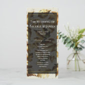 Trouwprogramma Goud blad Amandel Beige & Zwart Programma (Staand voorkant)