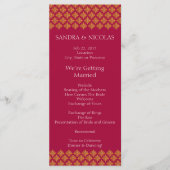 Trouwprogramma goud en rood programma (Voorkant)