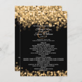 Trouwprogramma Gouden Lichten Kaart (Voorkant / Achterkant)