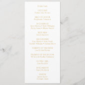 Trouwprogramma Goudkleurig Hart Vlinder Programma (Achterkant)
