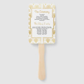 Trouwprogramma Hand Fan 1920's Twenties Gold Handwaaier (Achterkant)