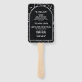 Trouwprogramma Hand Fan Halloween Skeleton Hand Handwaaier (Achterkant)