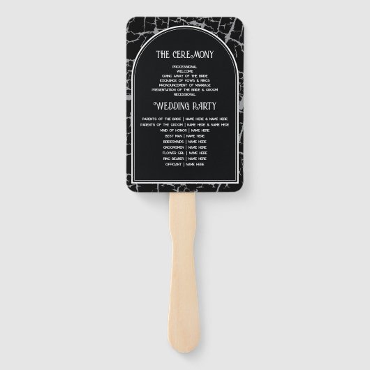 Trouwprogramma Hand Fan Halloween Skeleton Hand Handwaaier (Achterkant)