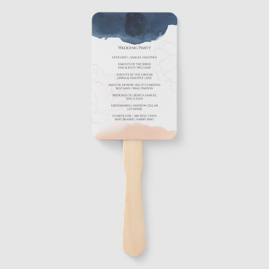 Trouwprogramma Hand Fan Handwaaier (Achterkant)