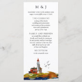 Trouwprogramma kaart 'Aan de Zee' (Voorkant)