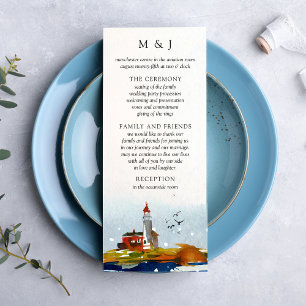 Trouwprogramma kaart 'By the Sea'