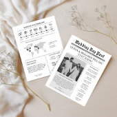 Trouwprogramma Krant Tijdlijn Flyer