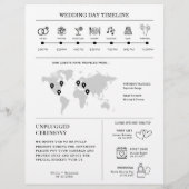 Trouwprogramma Krant Tijdlijn Flyer (Achterkant)