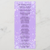 Trouwprogramma | Lavendel Champagne Bubbels Programma (Achterkant)