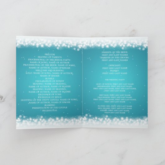 Trouwprogramma Magic Sparkle Turquoise Programma (Binnen)