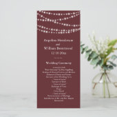Trouwprogramma - Marsala Twinkle Lights Programma (Staand voorkant)