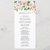 Trouwprogramma met bloeiende witte bloemen in blos programma (Achterkant)