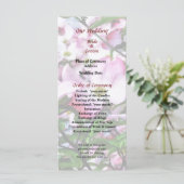 Trouwprogramma met Bloesems van de Roze Cornus Programma (Staand voorkant)