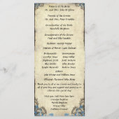 Trouwprogramma met silhouet van koppel en boom vin programma (Achterkant)