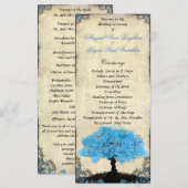 Trouwprogramma met silhouet van koppel en boom vin programma (Voorkant / Achterkant)