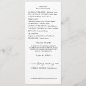 Trouwprogramma met stoffig blauwe bloemen menu (Achterkant)