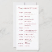Trouwprogramma-Modern roze hart met bloemen (Achterkant)