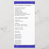 Trouwprogramma - Monogram Royal Blue Floral Programma (Achterkant)