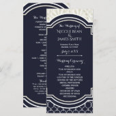 Trouwprogramma Nautisch Elegant Navy Wit Strand Programma (Voorkant / Achterkant)