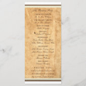 Trouwprogramma op papier met anker uit de scheepva programma (Achterkant)