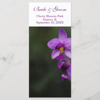 Trouwprogramma - Paarse Orchidee Kaart
