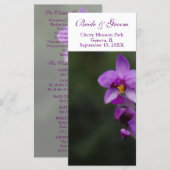 Trouwprogramma - Paarse Orchidee Kaart (Voorkant / Achterkant)