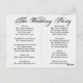 Trouwprogramma, pagina 1 van 2. briefkaart (Achterkant)